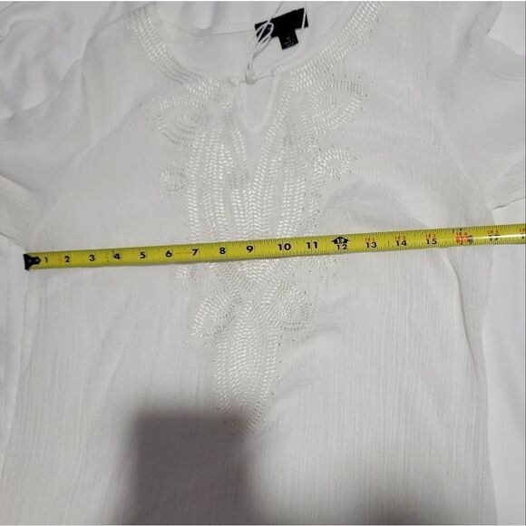 AB studio white linen blouse - Picture 3 of 10
